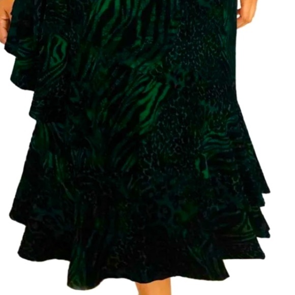 Women’s Dresses Size 1X RACHEL RACHEL ROY Green Belted Hidden Zipper Faux Wrap - Picture 5 of 9